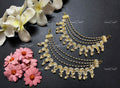 VeroniQ Trends-Kundan Jadau Gold Plated Pachi Kundan Earchain Pachi Kundan-Gold Plated-Wedding Jewellery-Punjabi Jewellery-South Indian-Thappa Jewellery