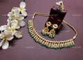 VeroniQ Trends-Traditional Kundan Jadau Gold Plated Pachi Kundan Choker Necklace Pachi Kundan-Gold Plated-Wedding Jewellery-Punjabi Jewellery-South Indian-Thappa Jewellery