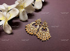 VeroniQ Trends-Gold Plated Pachi Kundan Chandbali Earrings Pachi Kundan-Gold Plated-Wedding Jewelry-Punjabi Jewelry-South Indian-Thappa Jewelry