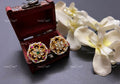 VeroniQ Trends-Traditional Kemp Stone Gold Plated Pachi Kundan Studs Earrings Pachi Kundan-Gold Plated-Wedding Jewellery-Punjabi Jewellery-South Indian-Thappa Jewellery
