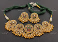 VeroniQ Trends-Gold Plated Pachi Kundan Choker Necklace Pachi Kundan-Gold Plated-Wedding Jewellery-Punjabi Jewellery-South Indian-Thappa Jewellery