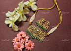 VeroniQ Trends-Multistrand Gold Plated Pachi Kundan Choker Necklace Pachi Kundan-Gold Plated-Wedding Jewelry-Punjabi Jewelry-South Indian-Thappa Jewelry