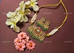 VeroniQ Trends-Multistrand Gold Plated Pachi Kundan Choker Necklace Pachi Kundan-Gold Plated-Wedding Jewelry-Punjabi Jewelry-South Indian-Thappa Jewelry