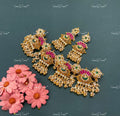 VeroniQ Trends-South Indian Gold Plated Kemp Stone Pachi Kundan Choker Necklace Pachi Kundan-Gold Plated-Wedding Jewellery-Punjabi Jewellery-South Indian-Thappa Jewellery