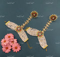VeroniQ Trends-Traditional Multistrand Gold Plated Kemp Stone Pachi Kundan Haath Phool Pachi Kundan-Gold Plated-Wedding Jewellery-Punjabi Jewellery-South Indian-Thappa Jewellery