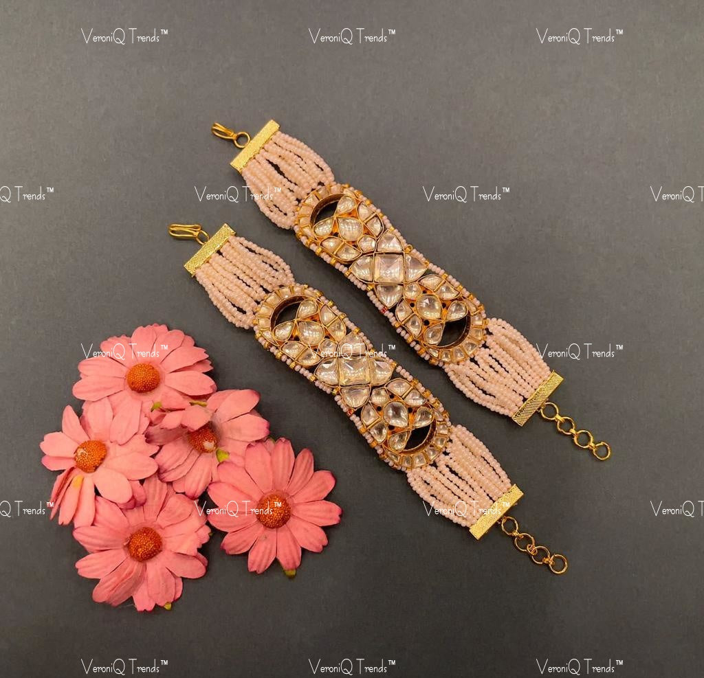VeroniQ Trends-Kundan Jadau Gold Plated Pachi Kundan Haath Phool Pachi Kundan-Gold Plated-Wedding Jewellery-Punjabi Jewellery-South Indian-Thappa Jewellery