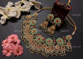 VeroniQ Trends-Traditional Kemp Stone Gold Plated Pachi Kundan Choker Necklace Pachi Kundan-Gold Plated-Wedding Jewellery-Punjabi Jewellery-South Indian-Thappa Jewellery