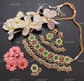 VeroniQ Trends-Royal Gold Plated Kemp Stone Pachi Kundan Necklace Pachi Kundan-Gold Plated-Wedding Jewellery-Punjabi Jewellery-South Indian-Thappa Jewellery