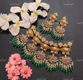 VeroniQ Trends-Traditional Chandbali Drop Gold Plated Pachi Kundan Choker Necklace Pachi Kundan-Gold Plated-Wedding Jewellery-Punjabi Jewellery-South Indian-Thappa Jewellery