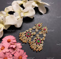 VeroniQ Trends-Designer Kemp Stone Gold Plated Pachi Kundan Earrings Pachi Kundan-Gold Plated-Wedding Jewellery-Punjabi Jewellery-South Indian-Thappa Jewellery