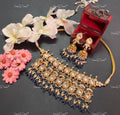 VeroniQ Trends-Traditional Kundan Jadau Gold Plated Pachi Kundan Choker Necklace Pachi Kundan-Gold Plated-Wedding Jewellery-Punjabi Jewellery-South Indian-Thappa Jewellery