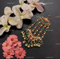 VeroniQ Trends-Traditional Gold Plated Kemp Stone Pachi Kundan Passa Pachi Kundan-Gold Plated-Wedding Jewellery-Punjabi Jewellery-South Indian-Thappa Jewellery