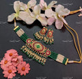 VeroniQ Trends-Traditional Gold Plated Pachi Kundan Choker Necklace Pachi Kundan-Gold Plated-Wedding Jewellery-Punjabi Jewellery-South Indian-Thappa Jewellery