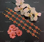VeroniQ Trends-Traditional Gold Plated Kemp Stone Pachi Kundan Sheesh Phool Matha Patti Pachi Kundan-Gold Plated-Wedding Jewelry-Punjabi Jewelry-South Indian-Thappa Jewelry