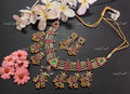 VeroniQ Trends-Rajwadi Style Kemp Stone Multistrand Pearl Beaded Gold Plated Pachi Kundan Necklace Pachi Kundan-Gold Plated-Wedding Jewellery-Punjabi Jewellery-South Indian-Thappa Jewellery