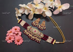 VeroniQ Trends-Traditional Gold Plated Pachi Kundan Choker Necklace Pachi Kundan-Gold Plated-Wedding Jewelry-Punjabi Jewelry-South Indian-Thappa Jewelry