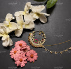 VeroniQ Trends-Floral Gold Plated Pachi Kundan Nath Pachi Kundan-Gold Plated-Wedding Jewelry-Punjabi Jewelry-South Indian-Thappa Jewelry