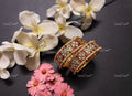 VeroniQ Trends-Gold Plated Pachi Kundan Kemp Stone Bangles Pachi Kundan-Gold Plated-Wedding Jewellery-Punjabi Jewellery-South Indian-Thappa Jewellery