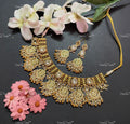 VeroniQ Trends-Gold Plated Chandbali Drop Pachi Kundan Choker Necklace Pachi Kundan-Gold Plated-Wedding Jewellery-Punjabi Jewellery-South Indian-Thappa Jewellery