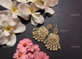 VeroniQ Trends-Royal Gold Plated Pachi Kundan Dangler Earrings Pachi Kundan-Gold Plated-Wedding Jewellery-Punjabi Jewellery-South Indian-Thappa Jewellery