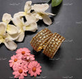 VeroniQ Trends-Royal Gold Plated Kundan Jadau Pachi Kundan Bangles Pachi Kundan-Gold Plated-Wedding Jewellery-Punjabi Jewellery-South Indian-Thappa Jewellery