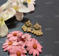 VeroniQ Trends-Royal Gold Plated Pachi Kundan chandbali Earrings Pachi Kundan-Gold Plated-Wedding Jewellery-Punjabi Jewellery-South Indian-Thappa Jewellery
