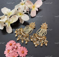 VeroniQ Trends-Passa Design Gold Plated Pachi Kundan Earrings Pachi Kundan-Gold Plated-Wedding Jewellery-Punjabi Jewellery-South Indian-Thappa Jewellery