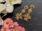 VeroniQ Trends-Handmade Kundan Daily Wear Earrings Fish Motif With Pearl Drops-Bridal Jewelry-Engagement-South Indian-Punjabi Jewelry-Pachi Kundan-BS