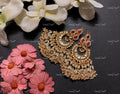 VeroniQ Trends-Handmade Kundan Chandbali Earrings With Pearl Drops-Bridal Jewellery-Engagement-South Indian-Punjabi Jewellery-Pachi Kundan-BS