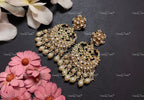 VeroniQ Trends-Handmade Kundan Chandbali Earrings With pearl Drops-Bridal Jewelry-Engagement-South Indian-Punjabi Jewelry-BS