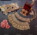 VeroniQ Trend-Rajasthani Style Gold Plated Jadau Pachi Kundan Double Necklace Pachi Kundan-Gold Plated-Wedding Jewellery-Punjabi Jewellery-South Indian-Thappa Jewellery