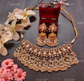 VeroniQ Trend-Rajwadi Style Big Kundan Gold Plated Pachi Kundan Necklace Pachi Kundan-Gold Plated-Wedding Jewellery-Punjabi Jewellery-South Indian-Thappa Jewellery