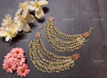 VeroniQ Trends-Gold Plated Pachi Kundan Earchain Pachi Kundan-Gold Plated-Wedding Jewellery-Punjabi Jewellery-South Indian-Thappa Jewellery