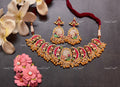 VeroniQ Trends-Royal Kemp Stone and Pachi Kundan Choker Necklace Pachi Kundan-Gold Plated-Wedding Jewellery-Punjabi Jewellery-South Indian-Thappa Jewellery