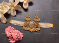 VeroniQ Trends-Multistrand Pearl Pachi Kundan Choker Necklace Pachi Kundan-Gold Plated-Wedding Jewellery-Punjabi Jewellery-South Indian-Thappa Jewellery