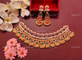 VeroniQ Trends-Royal Style Kemp Stone Gold Plated Pachi Kundan Necklace Pachi Kundan-Gold Plated-Wedding Jewellery-Punjabi Jewellery-South Indian-Thappa Jewellery