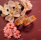 VeroniQ Trends-Gold Plated Kemp Stone Pachi Kundan Bangles Pachi Kundan-Gold Plated-Wedding Jewelry-Punjabi Jewelry-South Indian-Thappa Jewelry