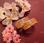 VeroniQ Trends-Gold Plated Kemp Stone Pachi Kundan Bangles Pachi Kundan-Gold Plated-Wedding Jewelry-Punjabi Jewelry-South Indian-Thappa Jewelry
