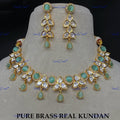 VeroniQ Trends-Elegant Gold Plated Kundan Polki Choker Necklace Kundan-Gold Plated-Wedding Jewellery-Punjabi Jewellery-South Indian-Thappa Jewellery