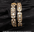 VeroniQ Trends-Victorian Kundan Polki Bangles Polki-Gold Plated-Wedding Jewellery-Punjabi Jewellery-South Indian-Thappa Jewellery