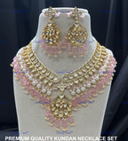 VeroniQ Trends-Bridal Multi-Line Beaded Kundan Polki Necklace Polki-Gold Plated-Wedding Jewelry-Punjabi Jewelry-South Indian-Thappa Jewelry