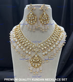 VeroniQ Trends-Bridal Multi-Line Beaded Kundan Polki Necklace Polki-Gold Plated-Wedding Jewelry-Punjabi Jewelry-South Indian-Thappa Jewelry