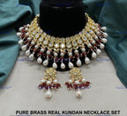 VeroniQ Trends-Traditional Heavy Gold Plated Kundan Polki Choker Necklace Kundan-Gold Plated-Wedding Jewelry-Punjabi Jewelry-South Indian-Thappa Jewelry