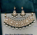VeroniQ Trends-Traditional Gold Plated Pearl And Kundan Polki Necklace Kundan-Gold Plated-Wedding Jewellery-Punjabi Jewellery-South Indian-Thappa Jewellery