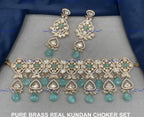 VeroniQ Trends-Traditional Gold Plated Beads Kundan Polki Necklace Kundan-Gold Plated-Wedding Jewelry-Punjabi Jewelry-South Indian-Thappa Jewelry