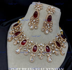 VeroniQ Trends-Elegant Gold Plated Kundan Polki Choker Necklace Kundan-Gold Plated-Wedding Jewelry-Punjabi Jewelry-South Indian-Thappa Jewelry