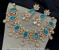 VeroniQ Trends-Royal Kundan Polki With CZ Stone Choker Necklace Polki-Gold Plated-Wedding Jewellery-Punjabi Jewellery-South Indian-Thappa Jewellery
