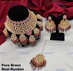 VeroniQ Trends-Traditional Bridal Gold Plated Meenakari Kundan Polki Choker Necklace Kundan-Gold Plated-Wedding Jewelry-Punjabi Jewelry-South Indian-Thappa Jewelry