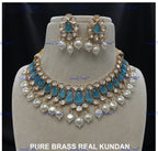 VeroniQ Trends-Pearl High Quality Kundan Polki Necklace Polki-Gold Plated-Wedding Jewelry-Punjabi Jewelry-South Indian-Thappa Jewelry