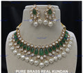 VeroniQ Trends-Pearl High Quality Kundan Polki Necklace Polki-Gold Plated-Wedding Jewellery-Punjabi Jewellery-South Indian-Thappa Jewellery